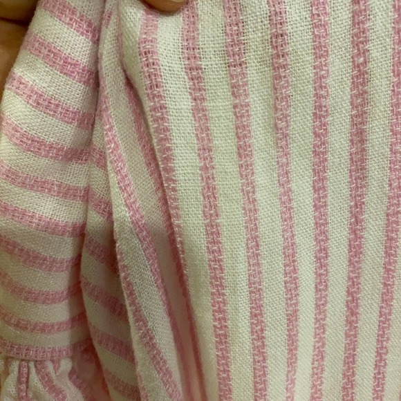 Alexis Pink Striped Mini Dress Summer Spring Women's Size 1X With Belt & Pockets - Picture 8 of 10